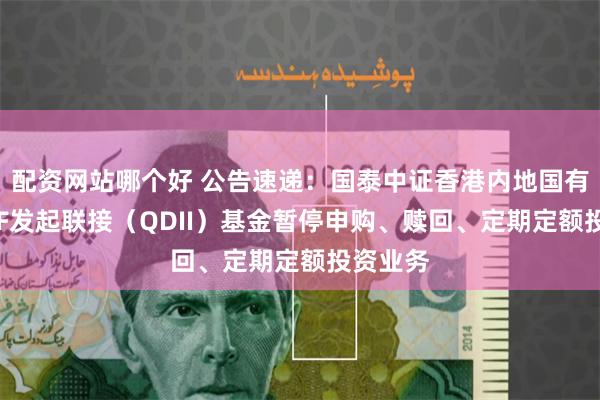 配资网站哪个好 公告速递：国泰中证香港内地国有企业ETF发起联接（QDII）基金暂停申购、赎回、定期定额投资业务