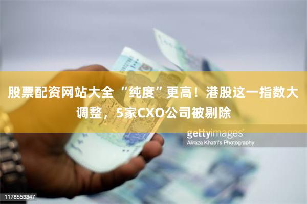 股票配资网站大全 “纯度”更高！港股这一指数大调整，5家CXO公司被剔除