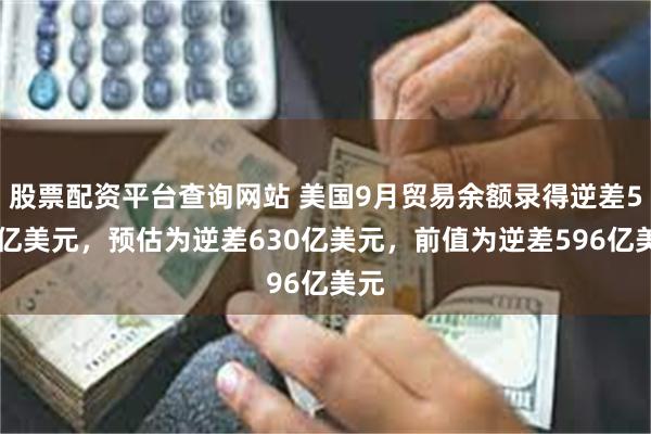 股票配资平台查询网站 美国9月贸易余额录得逆差528亿美元，预估为逆差630亿美元，前值为逆差596亿美元